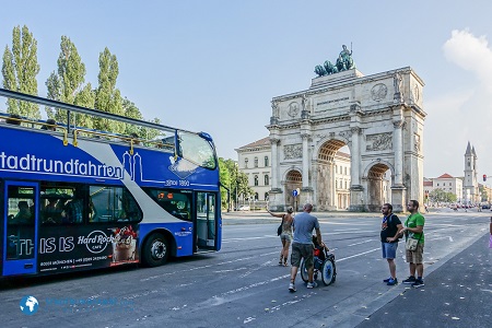 Bus for city sightseeing tours. Photo: Stadtrundfahrt München