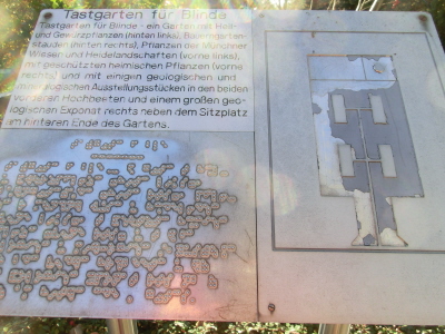 Baumschule: Plan des Tastgartens